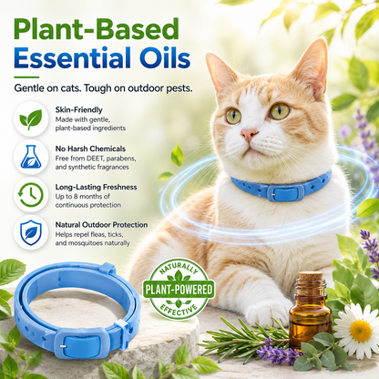 ⏰🔥LIMITED TIME 50% OFF!🔥50K+ SOLD! Natural Essential Oil Pet Pest Repellent Collar