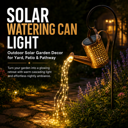 🆙Ivopalo® Solar Watering Can Garden Light – Outdoor Solar Waterfall Lights for Yard, Patio & Garden Decor