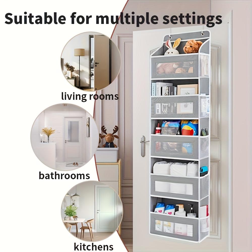 🚪 ivopalo® Over-the-Door 4-Tier Storage Organizer – Large Pocket Hanging Organizer for Bedroom Bathroom & Pantry
