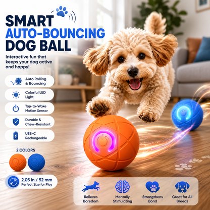 🔥Smart Auto-Bouncing Dog Ball 🐾Keeps Your Dog Moving, Chasing And Engaged—Even When You’re Busy