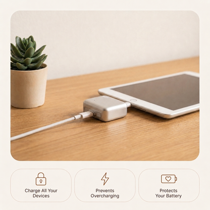 🔋ivopalo® Smart Auto-Disconnect Type-C Charging Guard – 140W Anti-Overcharge Adapter for Safe Overnight Charging