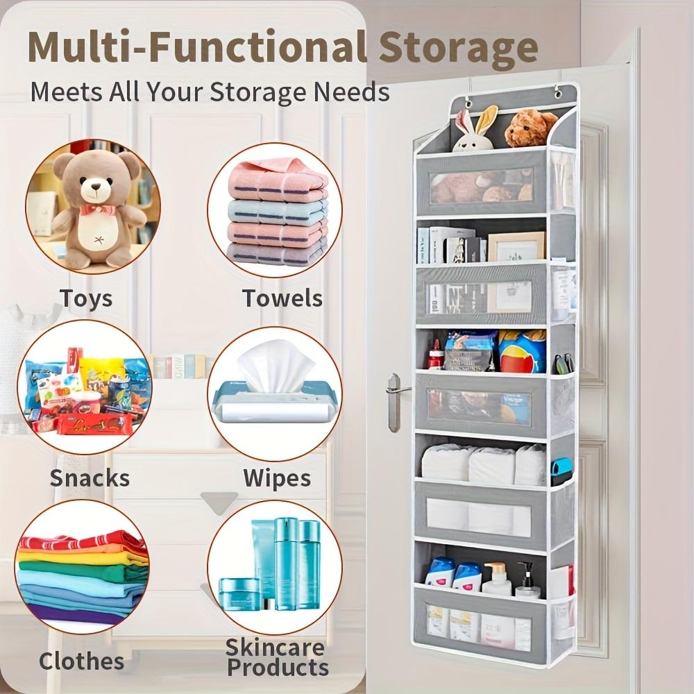 🚪 ivopalo® Over-the-Door 4-Tier Storage Organizer – Large Pocket Hanging Organizer for Bedroom Bathroom & Pantry