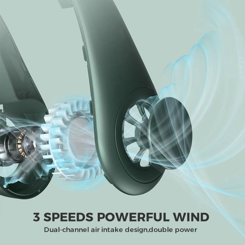 🎧Hands-Free Cooling Wherever Summer Takes You-Stay cool on walks, commutes, outdoor days, and hot workspaces with a lightweight wearable neck fan.