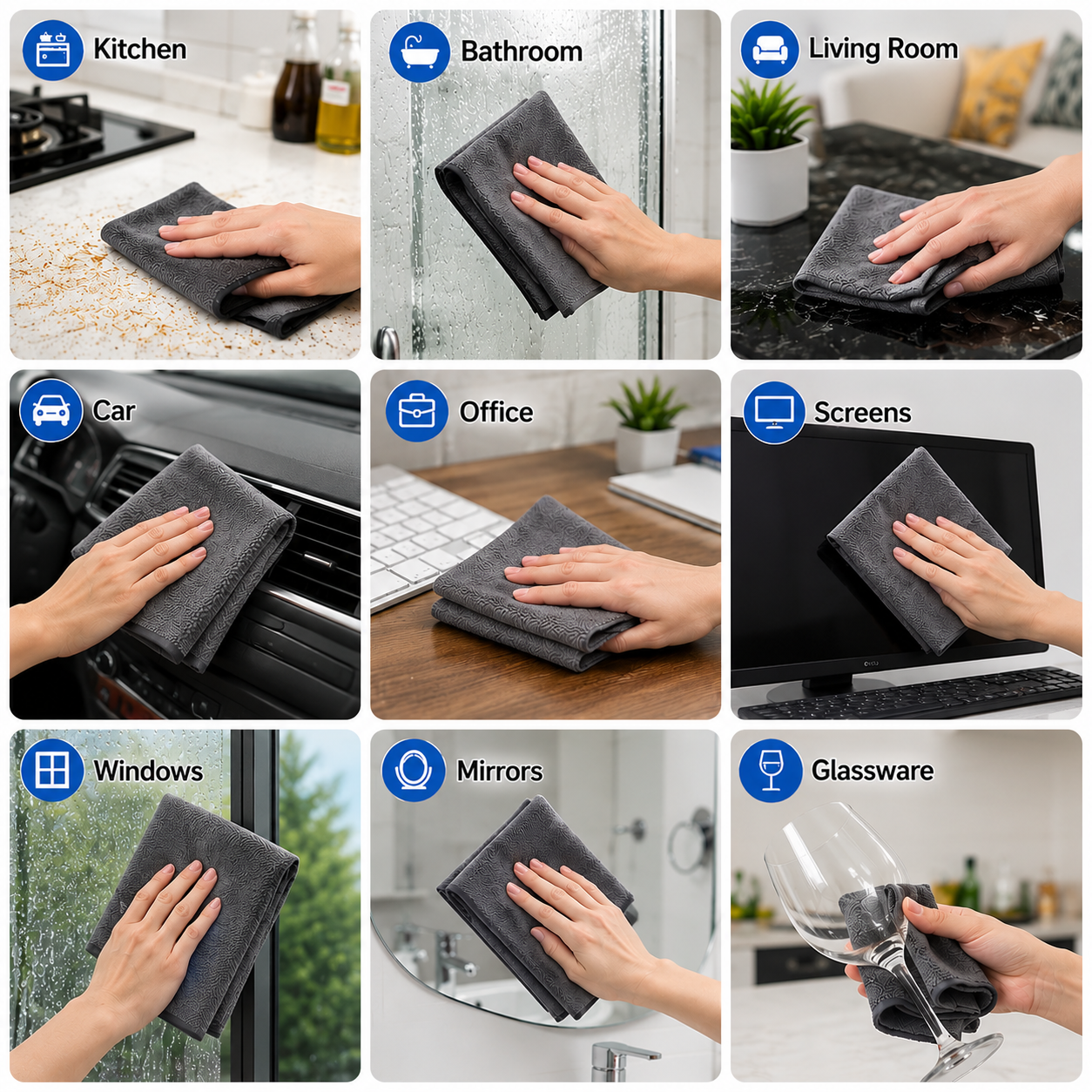 🔥 Up to 50% OFF ivopalo® Magic Cleaning Cloths - One Wipe for Streak-Free Glass, Mirrors & Stainless Steel