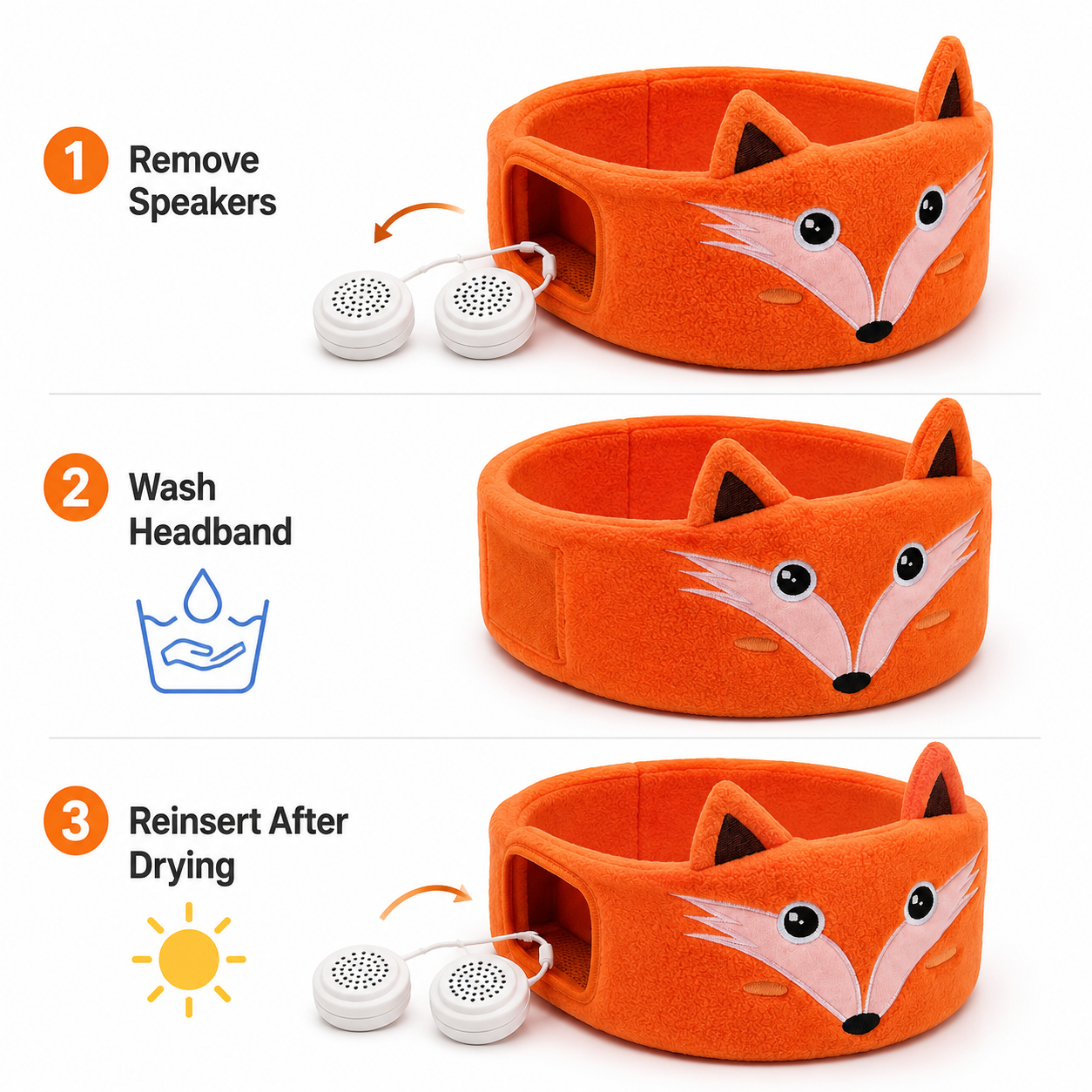 🎧ivopalo® Kids Wireless Sleep Headband Headphones – Soft Bluetooth Animal Headphones for Travel Sleep & School