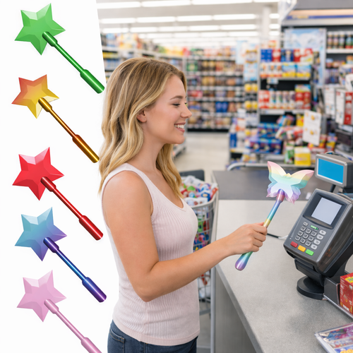 🪄ivopalo® Fairy Wand Tap – Cute Contactless Card Holder for Magical Checkout Moments