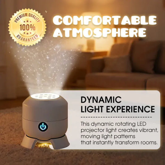 Ivopalo® Dynamic Ocean Wave Projector Night Light – Rotating LED Room Ambience Lamp