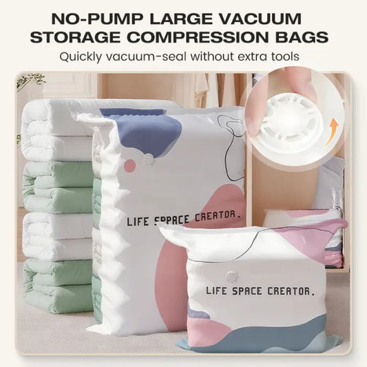 👝ivopalo® No-Pump Vacuum Storage Bags for Comforters Blankets and Clothes