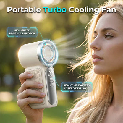 🆙ivopalo Mini Portable Handheld Fan Rechargeable with Desk Support Base
