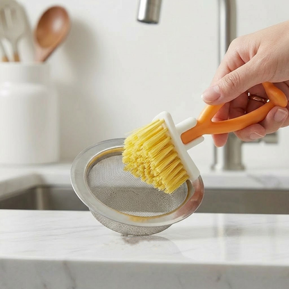 Dulorentacosh Professional V-Shaped Crevice Brush - Ergonomic Deep Cleaning Scrubber for Home & Kitchen - Durable & Non-Scratch Bristles
