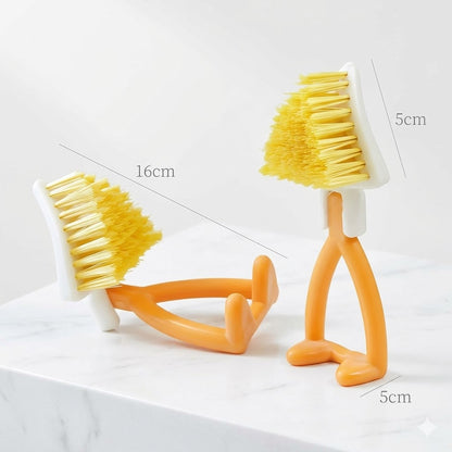 Dulorentacosh Professional V-Shaped Crevice Brush - Ergonomic Deep Cleaning Scrubber for Home & Kitchen - Durable & Non-Scratch Bristles